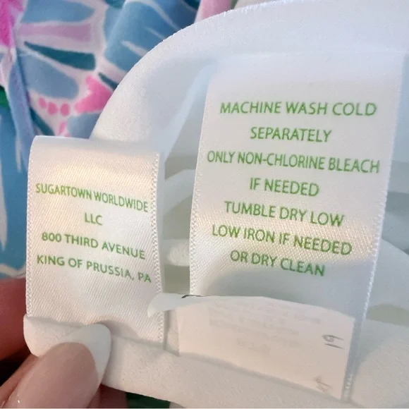 Lilly Pulitzer Off Shoulder Floral Ruffle Mini Dress Pink Blue Belted Size S - Picture 8 of 8